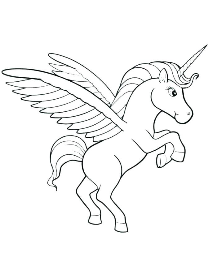687x889 Cute Unicorn Coloring Pages Printable