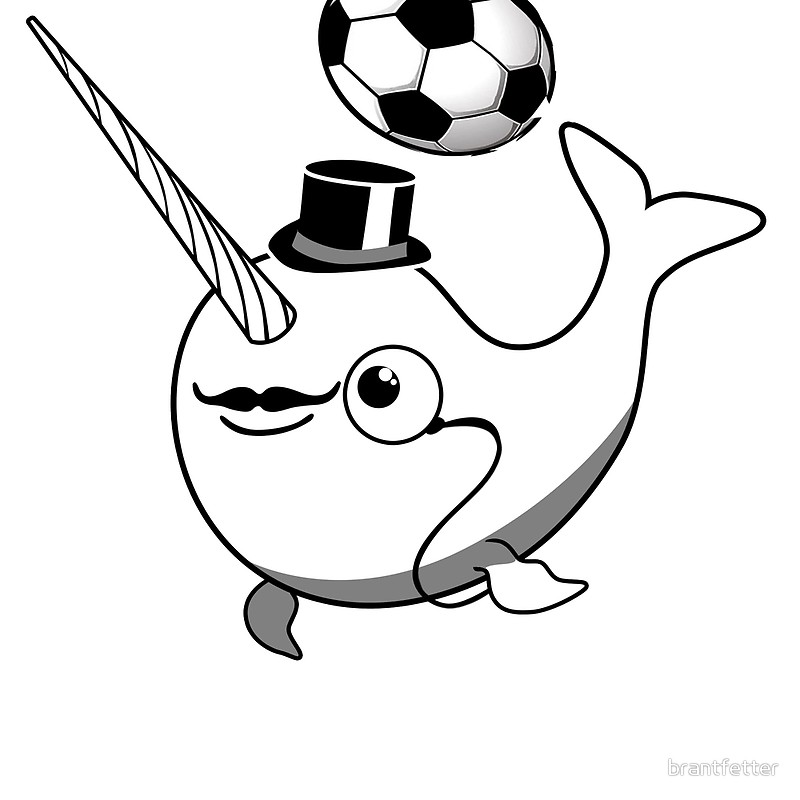 800x800 The Magical Narwhals Soccer Club Logo White On Dark Throw