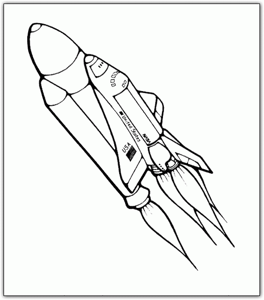 525x596 Nasa Spaceship Coloring Page