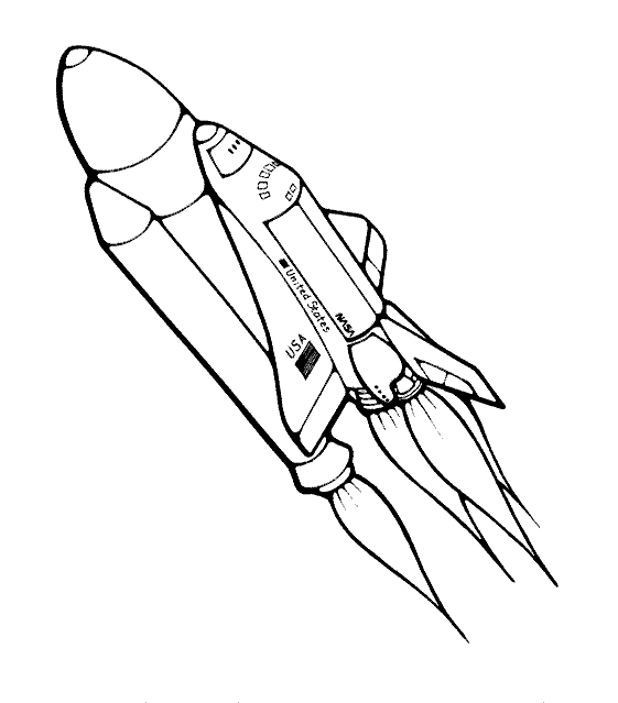 561x639 Nasa Spaceship Coloring Page