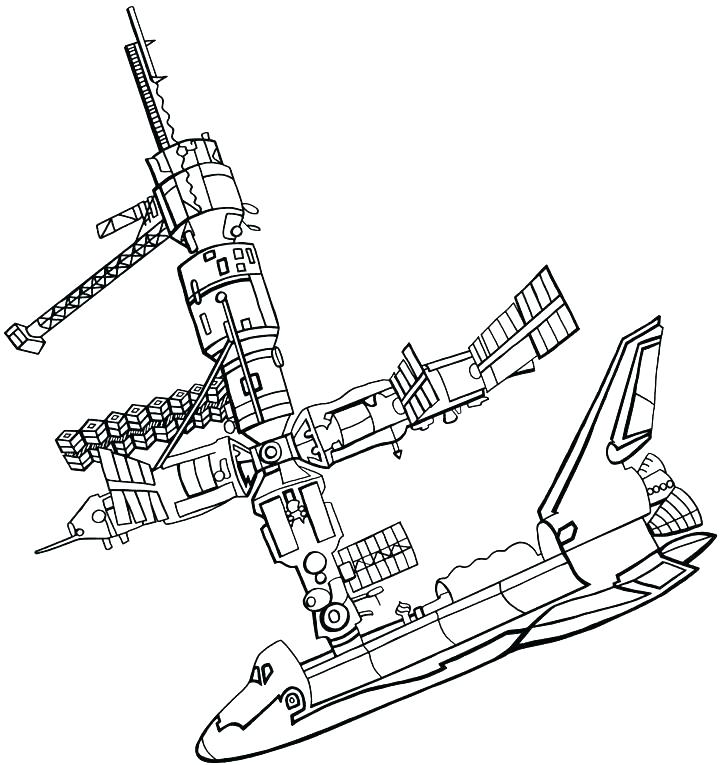 720x765 Space Shuttle Coloring Pages A Kids Drawing Of Astronaut And His