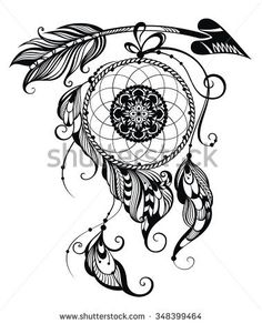 236x292 Boho Chic Ethnic Dream Arrow With Feathers, Dream Catcher. Hand