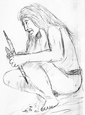 296x400 Ray Harwood's Journal Blue Green Insulator Glass Point Made By Ishi.