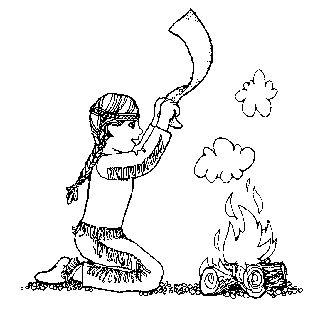 1107x1104 Native American Clipart Fire