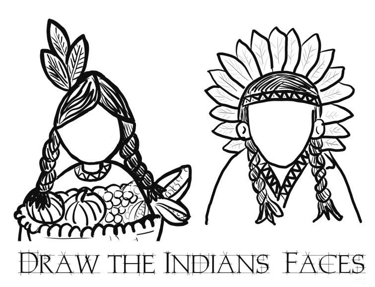 756x578 Thanksgiving Coloring Pages Native American Indian Bebo Pandco