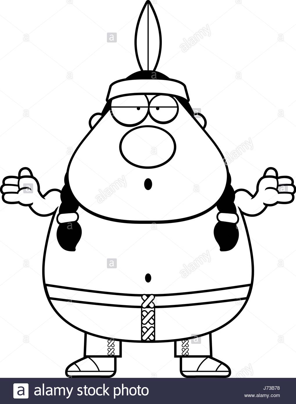 1019x1390 A Cartoon Illustration Of A Native American Man Looking Confused