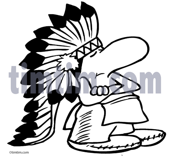573x532 Indian Cartoon Drawings Indian Warrior Drawing