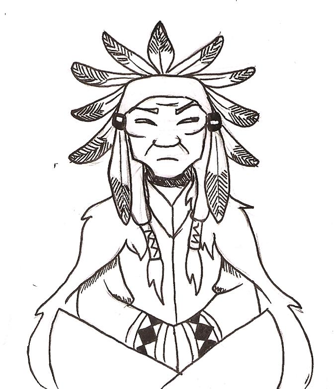672x783 Native American Sketch Cartoon By Imaginenationag