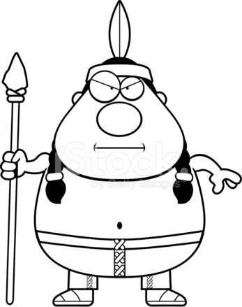 347x439 Cartoon Native American Spear Stock Vector