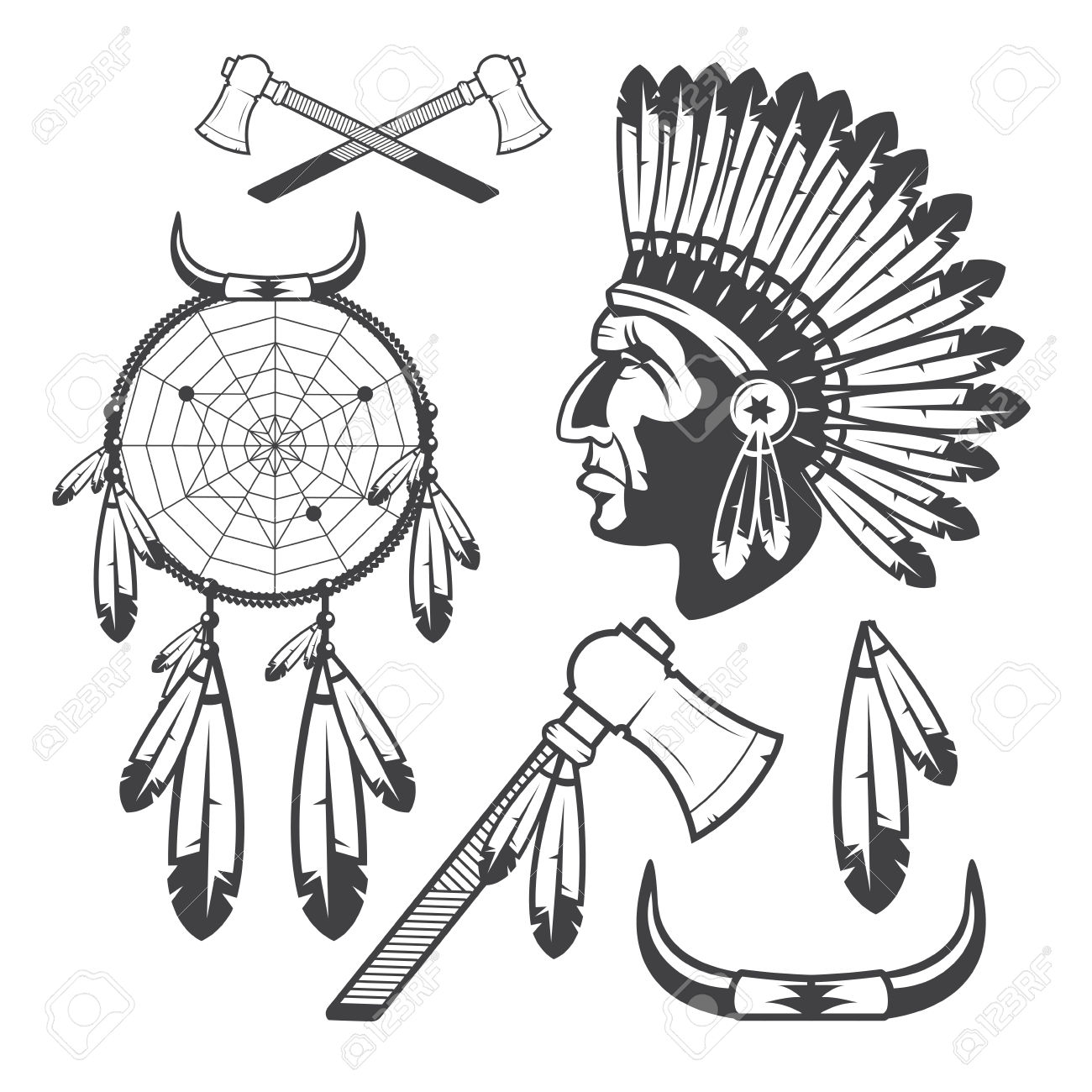 1300x1300 Chief Clipart Cowboy Indian
