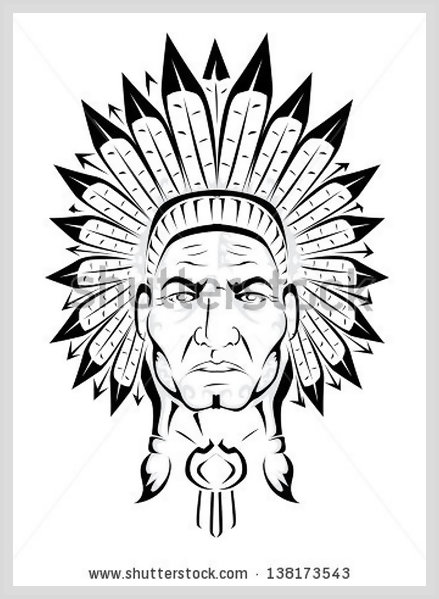439x599 American Indian Chief Leannaparks Tattoo