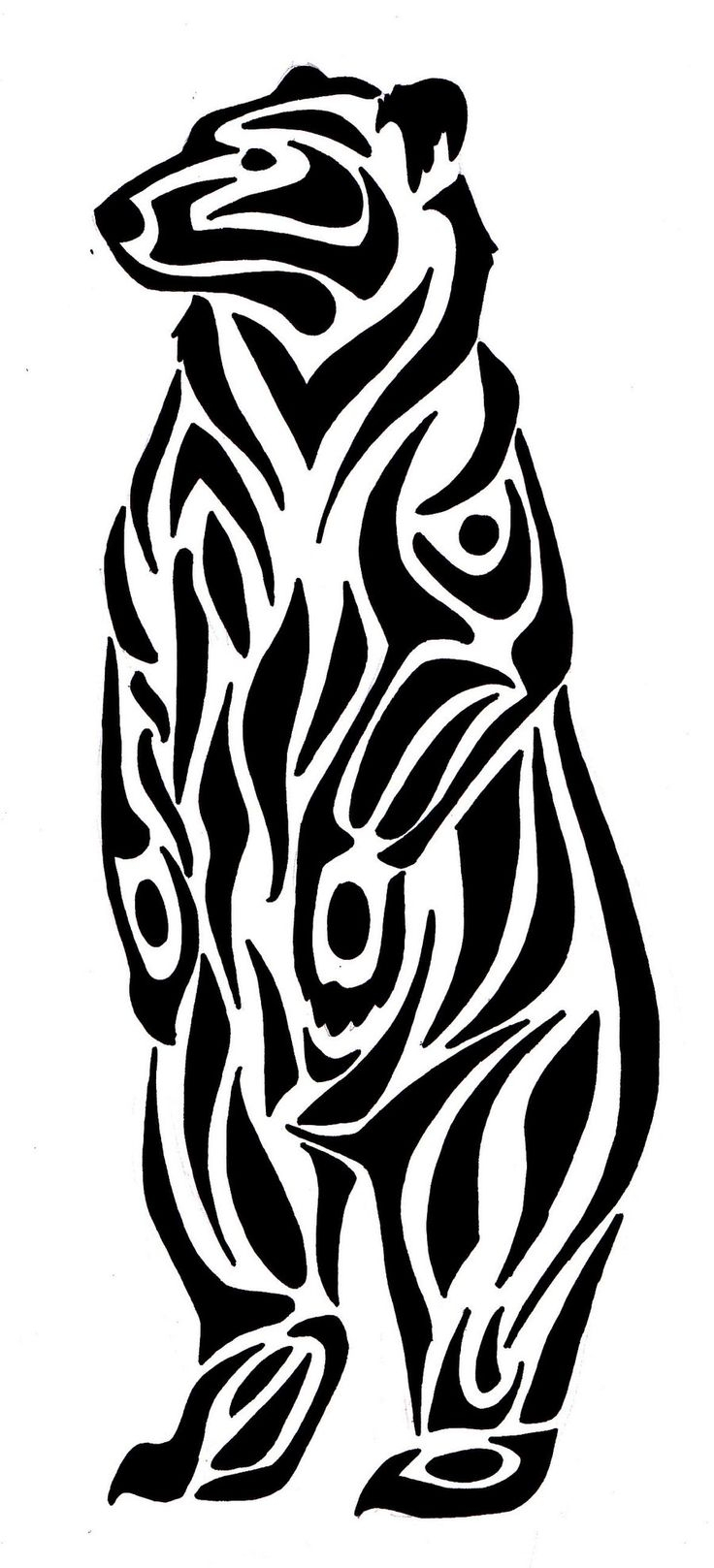 736x1617 Native American Bear Drawing