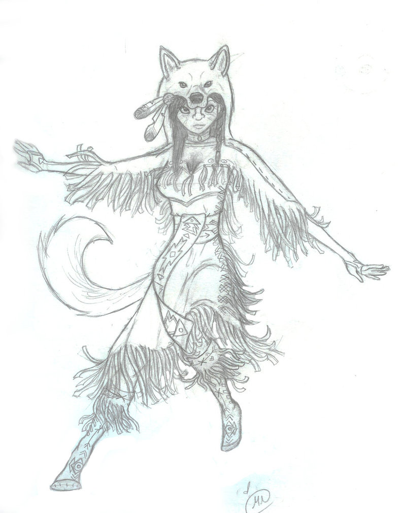 790x1011 Native American Sketch By Westernspice