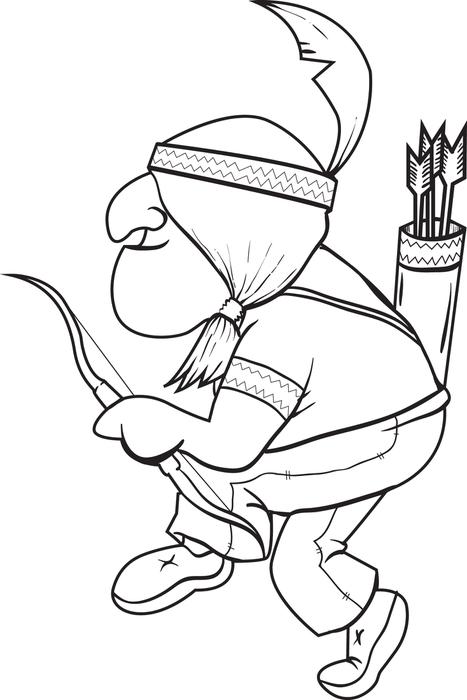 467x700 Free Printable Native American Coloring Page For Kids