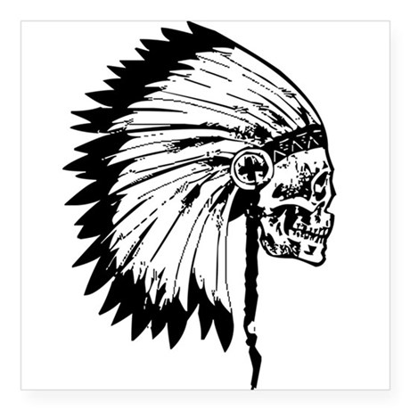 460x460 Indian Headdress Skull