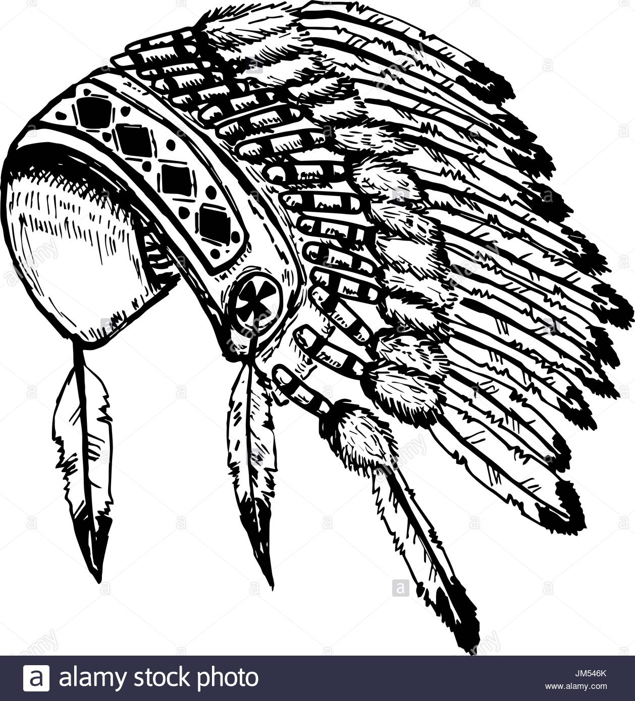 1258x1390 Native American Costume Stock Vector Images