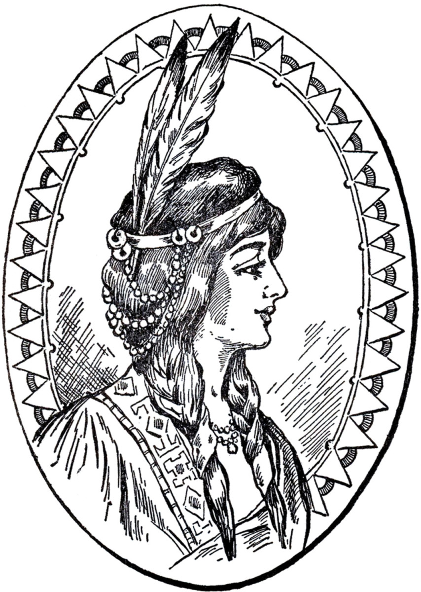 854x1200 Headdress Woman Clipart