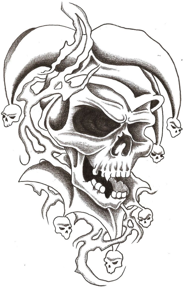 736x1155 Collection Of Joker Clown Tattoo Drawing
