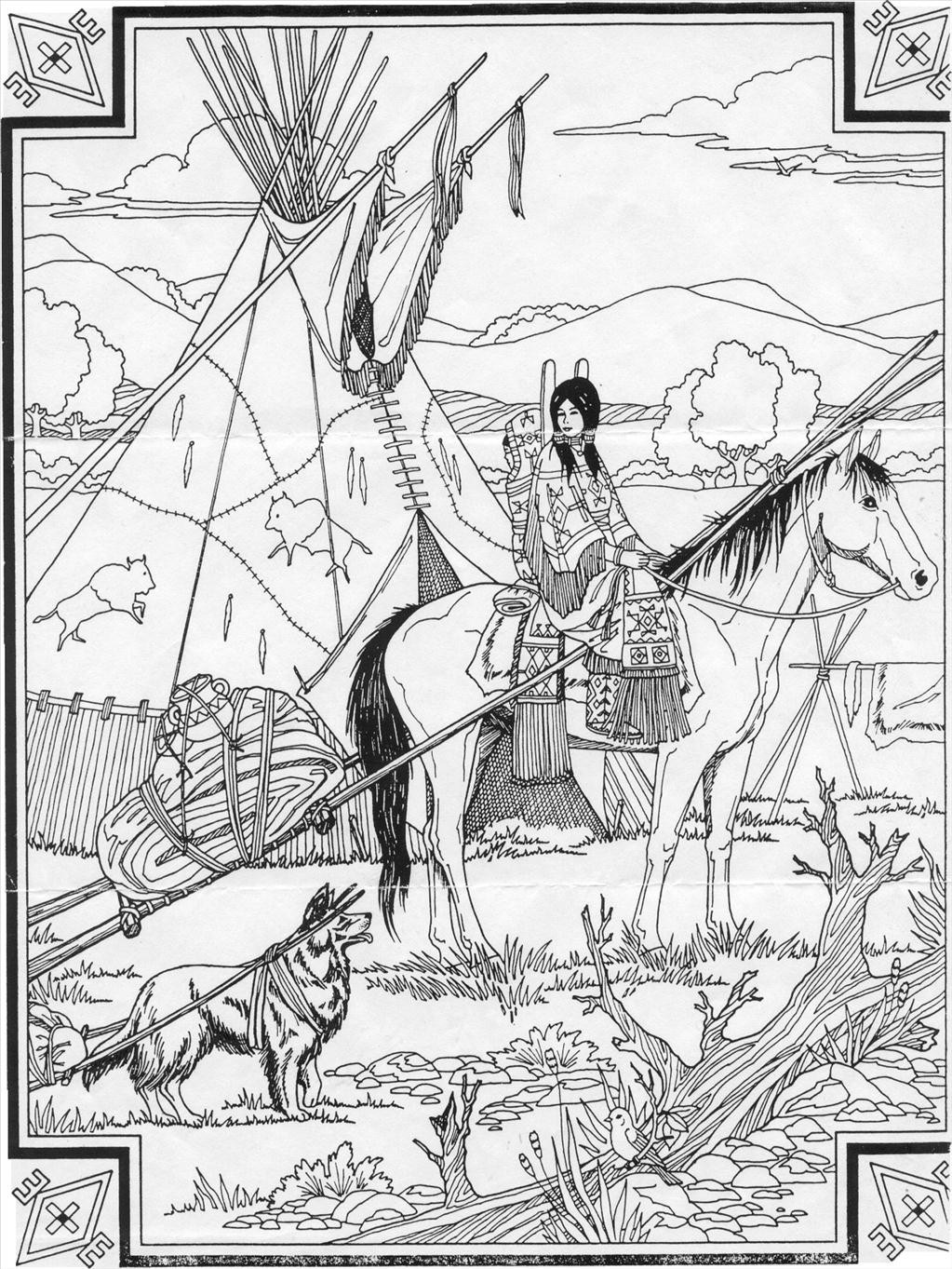 1023x1363 Ideal Native American Coloring Pages Snapshot Unknown