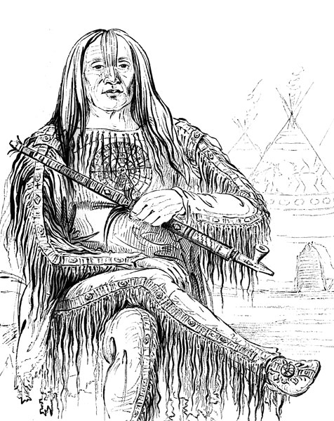 Native American Warrior Drawing