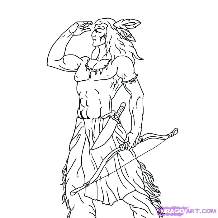 700x700 Native American Drawing How To Draw A Warrior Media