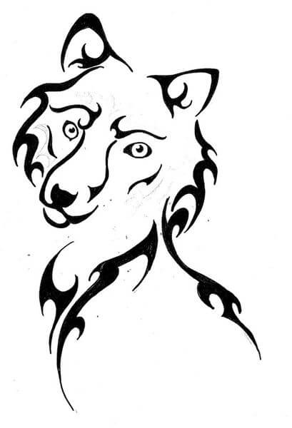 409x600 Wolf Tattoo Designs