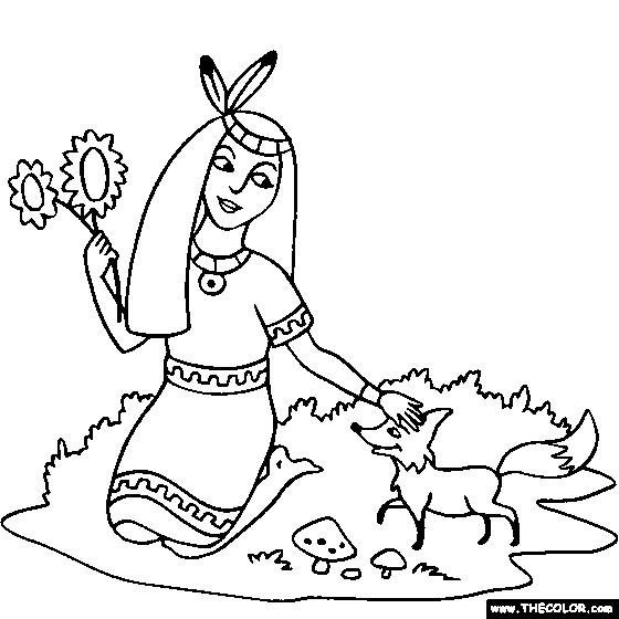 560x560 Native American Indian Coloring Pages