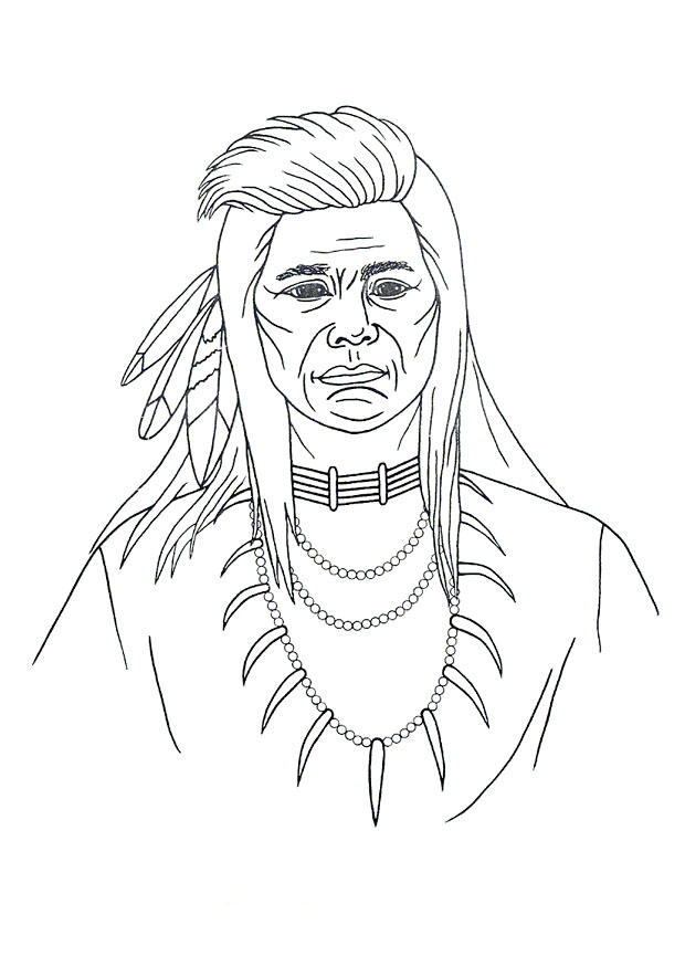 620x875 Coloring Page Native American