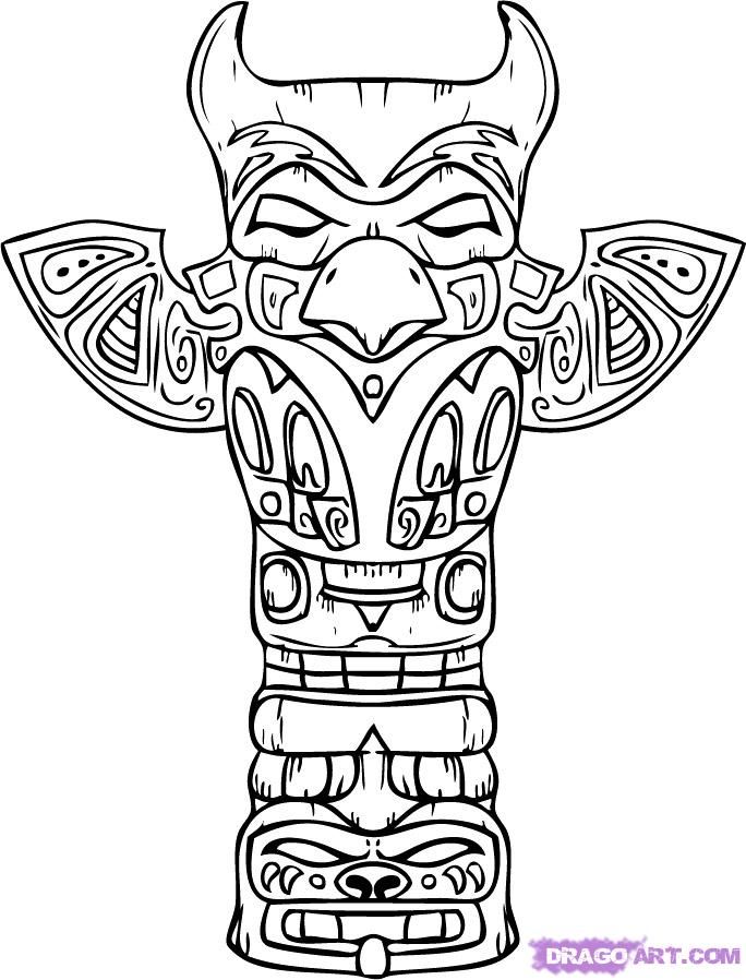 684x898 Totem Pole Clipart Makah