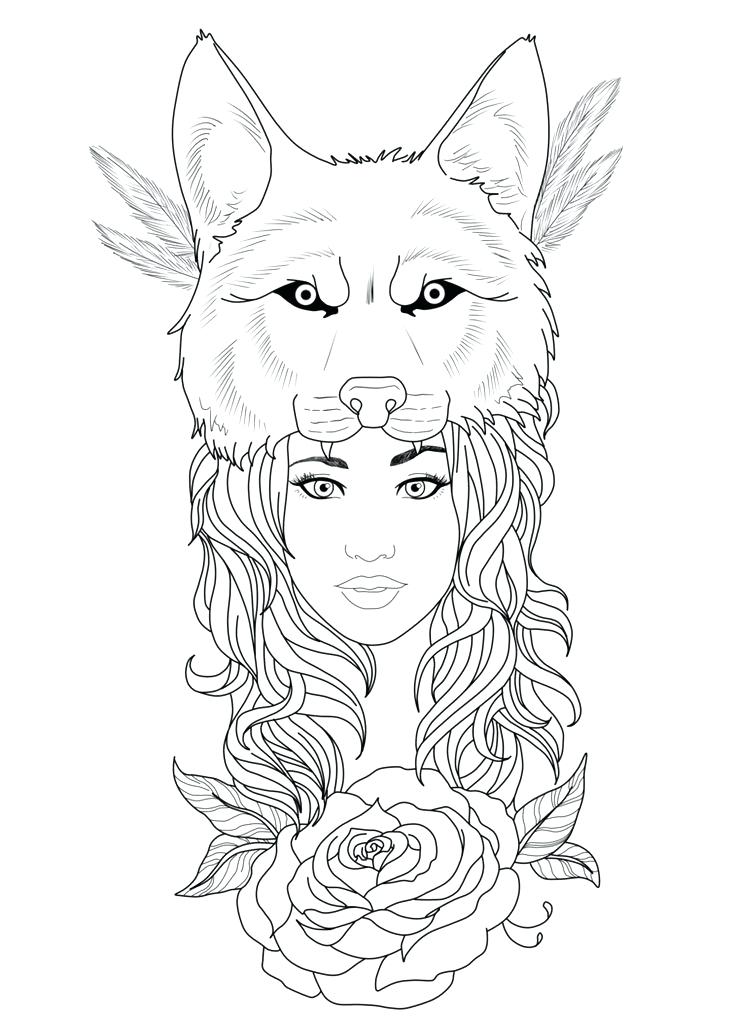 736x1025 Wolf Indian Headdress Native Girl With Wolf Headdress Media