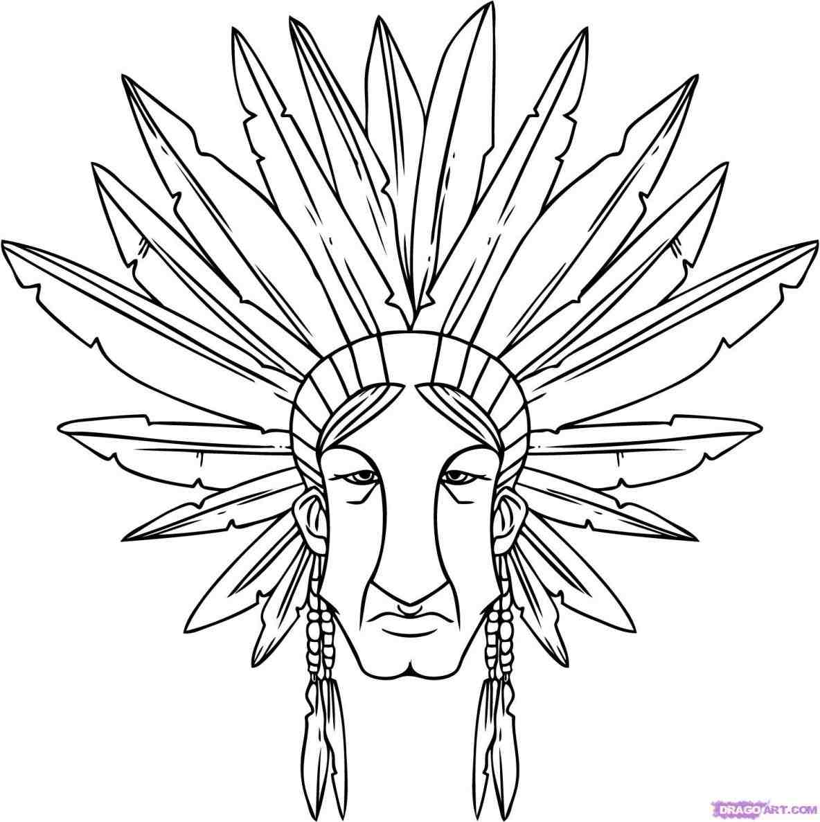 1184x1187 Heddress By Ntive How To Draw A Native American Mericn Girl