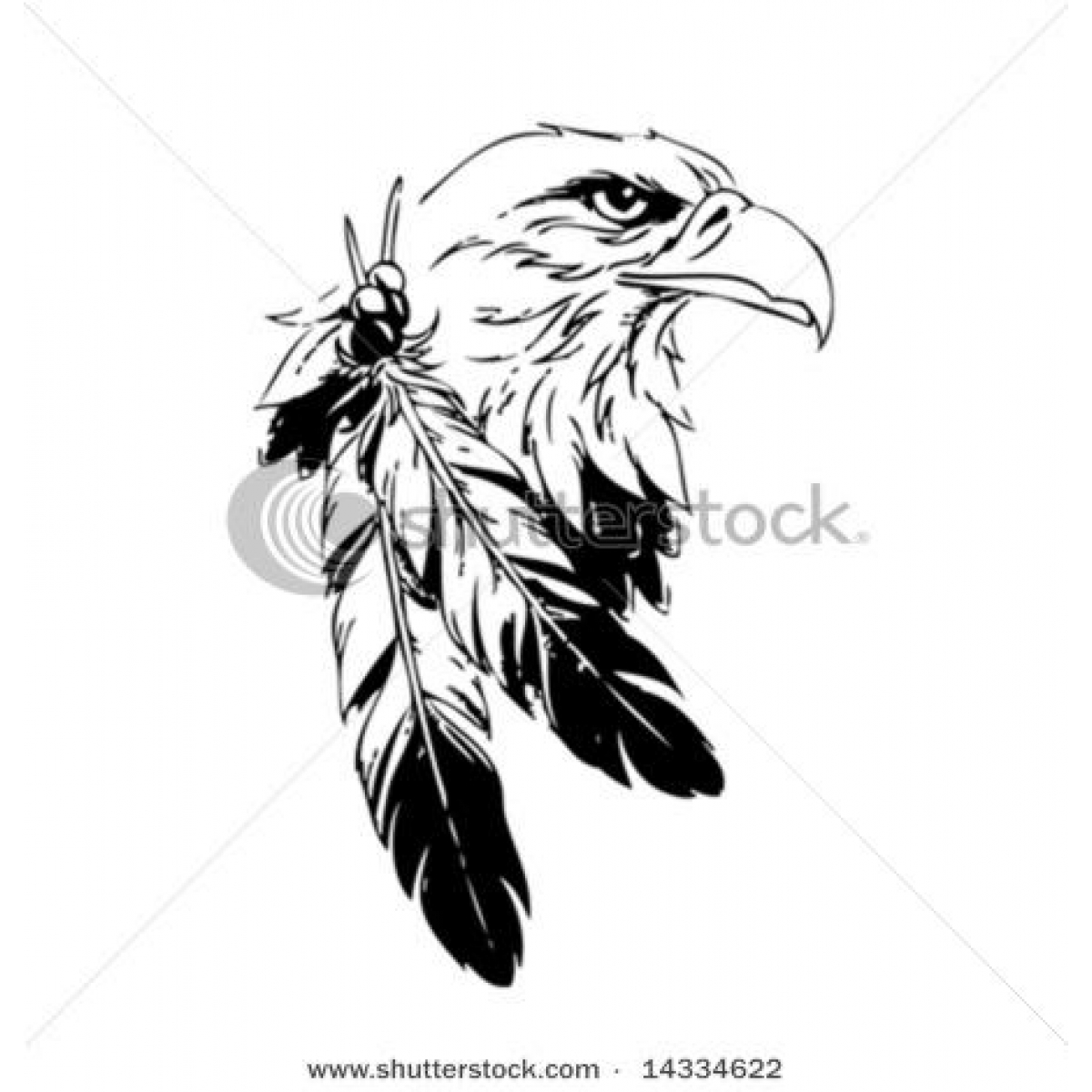 1200x1200 Drawn Feather Native American