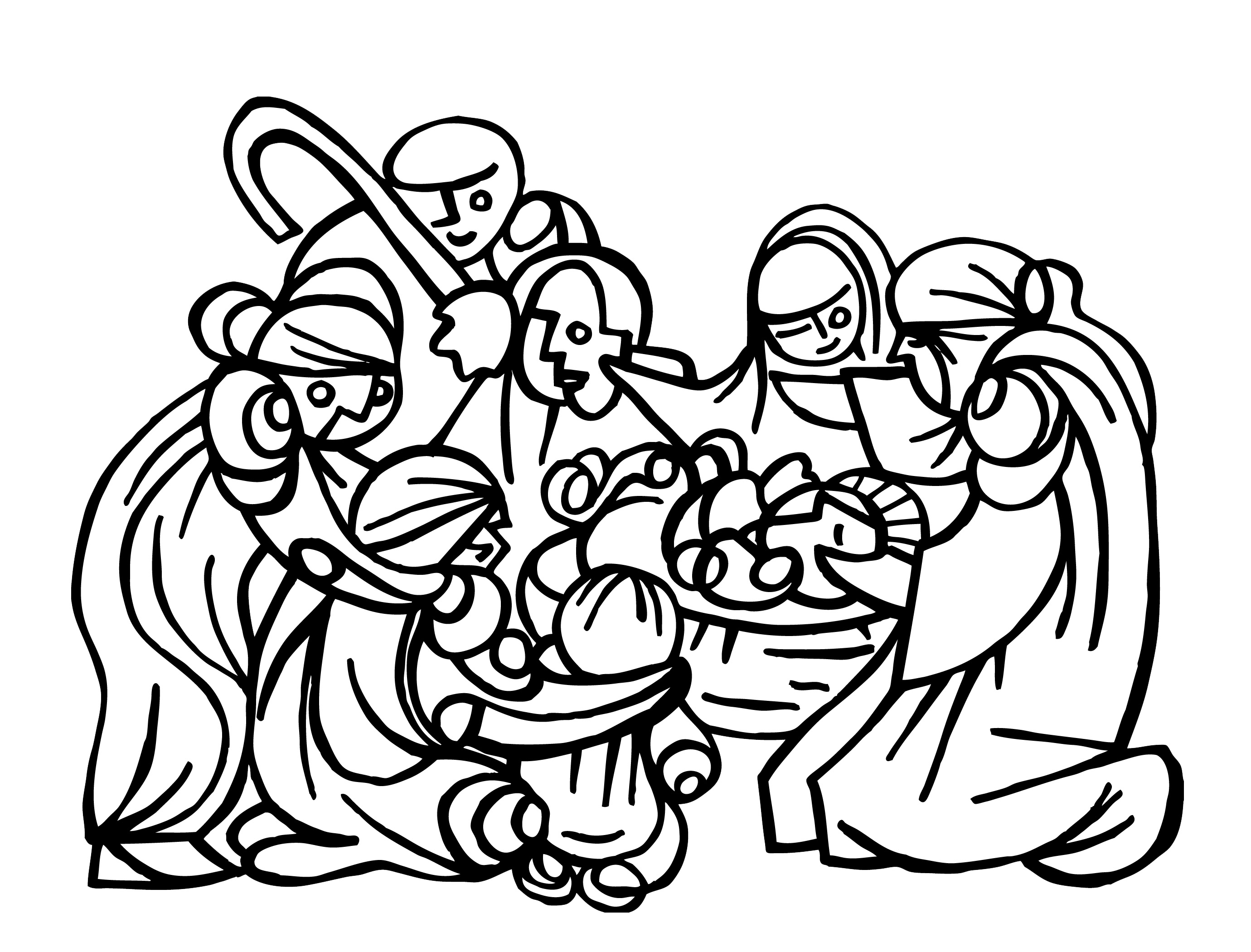 2760x2100 Drawing, The Nativity Revisited Ryan Seslow Art Amp Design