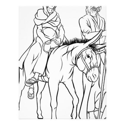 422x422 Nativity Mary And Joseph Christmas Illustration Letterhead