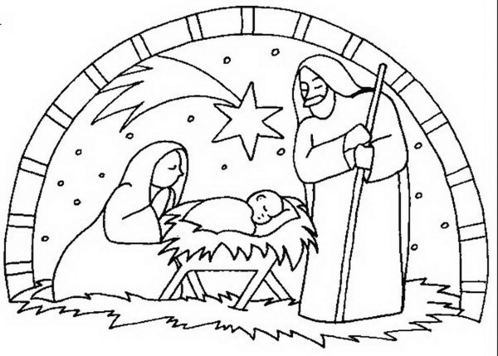 970x695 Coloring Nativity Scene Coloring Book Pagesnativity Pages 99