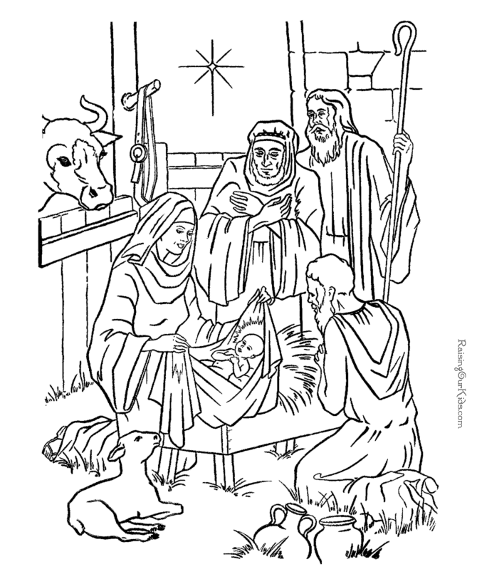 670x820 Coloring Pages Printable Manger Scene Manger Scene Printable
