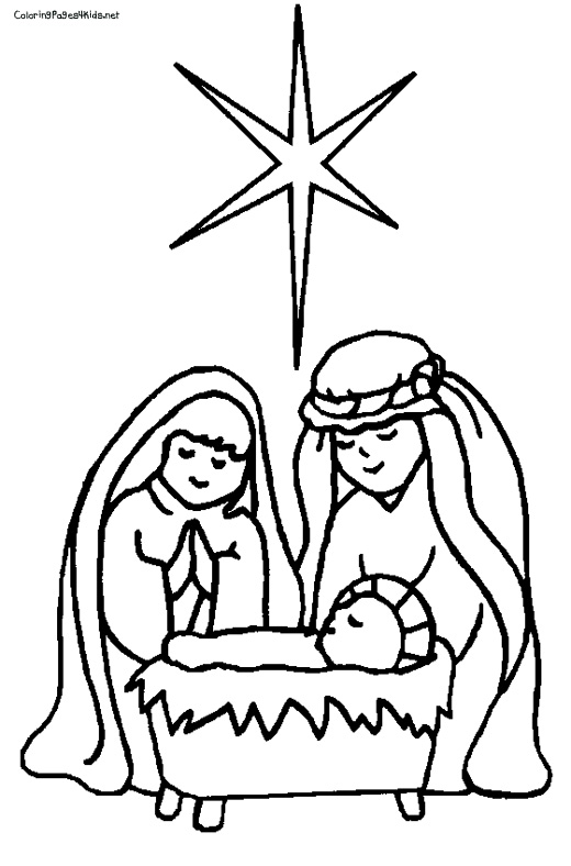 520x788 Nativity Coloring Pages