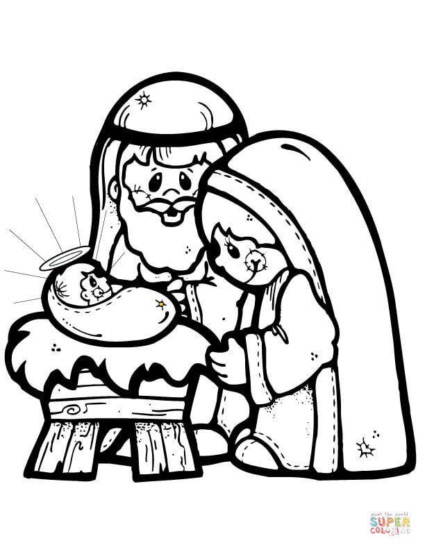 612x792 Nativity Scene Coloring Page Free Printable Coloring Pages