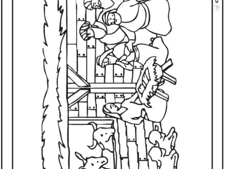 440x330 Christmas Nativity Coloring Pages Nativity Coloring Page Stable