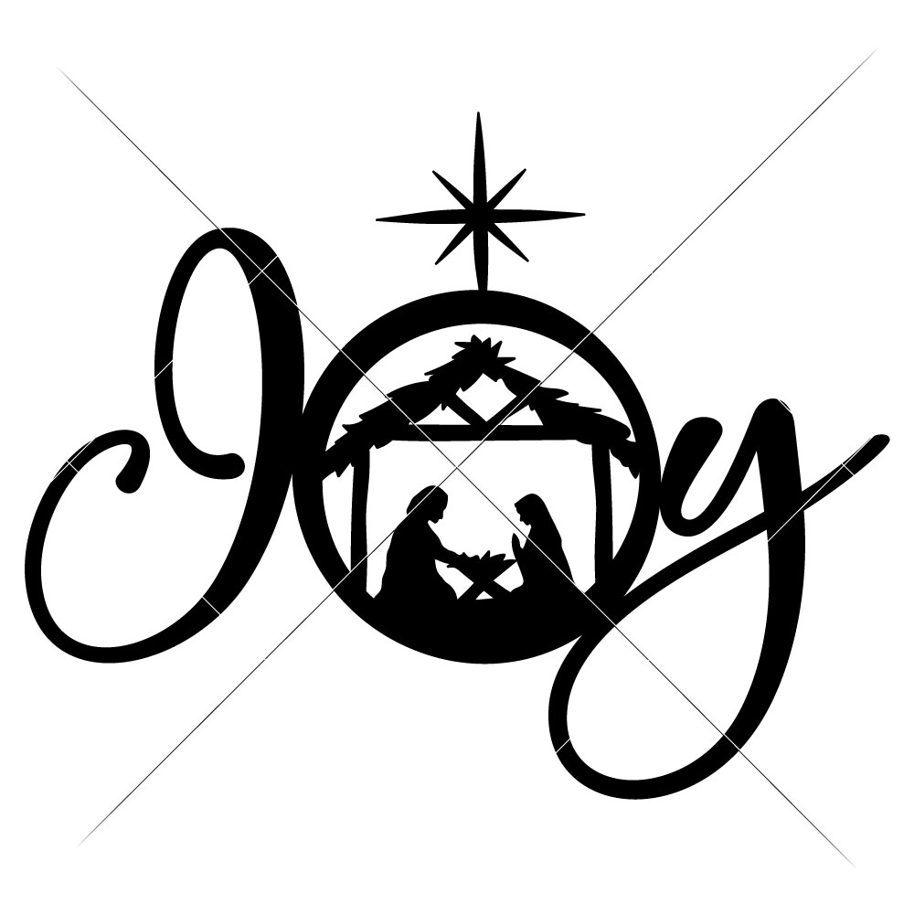 1000x1000 Joy With Nativity Scene