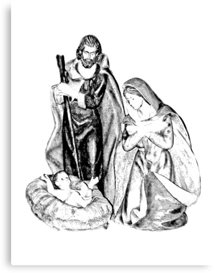434x550 Christmas Nativity Scene. Christmas And Holiday Digital Engraving
