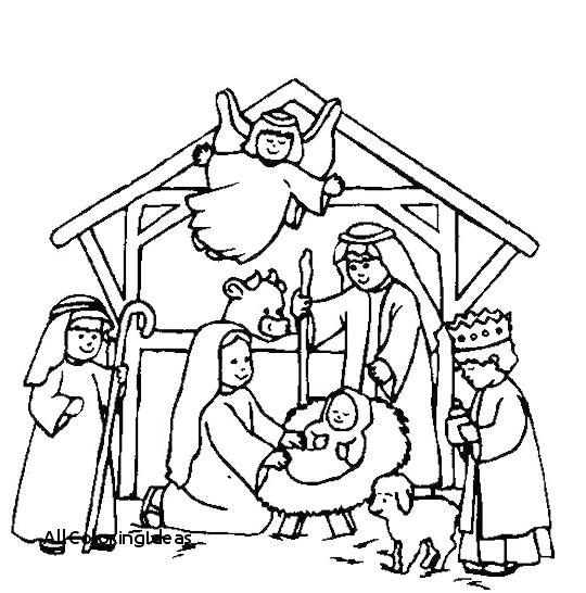 540x546 Nativity Scene Coloring Page Best Images On Nativity Coloring