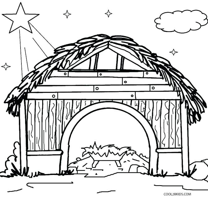 670x634 Printable Nativity Scene Coloring Pages X Printable Christmas