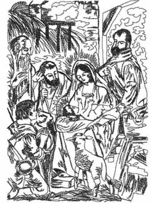 300x402 Free Embroidery Design Nativity Scene