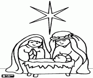 300x250 Nativity Scene Coloring Pages Printable Games