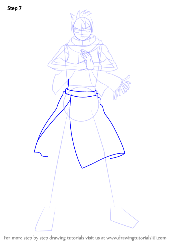 598x844 Learn How To Draw Natsu Dragneel From Fairy Tail (Fairy Tail) Step