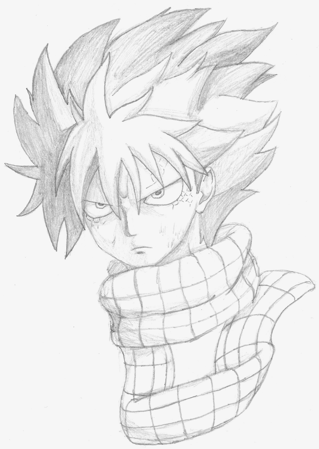 1102x1547 Natsu Dragneel Pencil Sketch (Wip) By D3epsilonx2