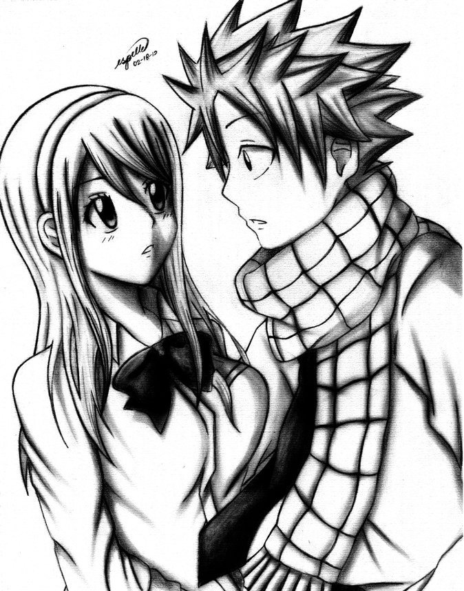 674x857 Natsu And Lucymy First Encounter By Esbelle