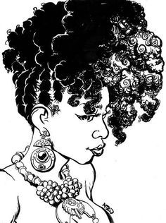 236x316 Natural Hair Drawings