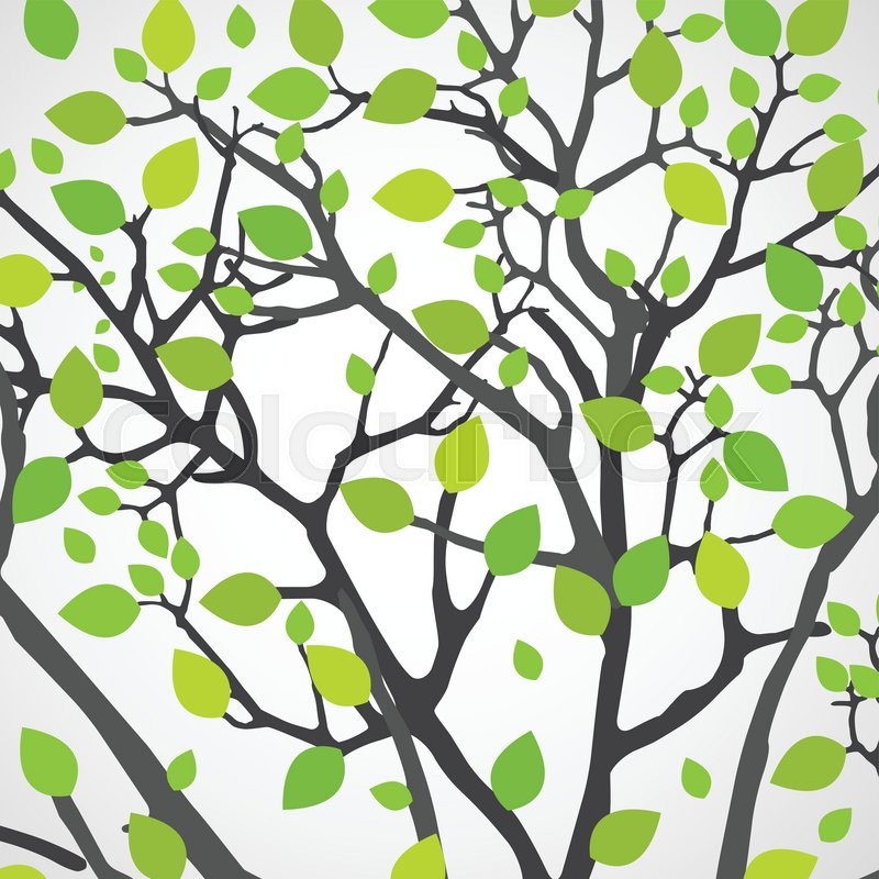 800x800 Abstract Nature Background. Vector Tree. Stock Vector Colourbox